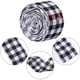 thumbnail image 5 of Lino de Navidad Accesorio de cinta con cable Tela de arpillera a cuadros Atmósfera de Navidad Decoración a cuadros Artesanía de vacaciones Envoltura Negro Blanco 15 m Methold HA009056-04, 5 of 6