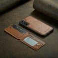 thumbnail image 3 of Mantto Compatible with Samsung Galaxy S23 Plus Wallet Case 2 in 1 Detachable Back Cards Slot PU Leather Magnetic magsafe case-Off [Compatible With MagSafe] Luxury Vegan Leather Slim Thin Cover, Brown, 3 of 10