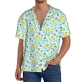 thumbnail image 1 of Balery Duck Cartoon Camisa Casual de Manga Corta con Botones para Hombre, Texturizada, Estilo Cubano, para Playa, Verano-Medium, 1 of 5