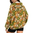thumbnail image 2 of FOR U DESIGNS Hippie Flower Zip Up Hoodies for Women Oversized Hoodie Size 3XL Long Hooded Sweatshirt Zipper Women Down-Shoulder Collar Activewear with Pockets Fall, 2 of 7