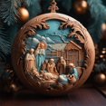 thumbnail image 1 of Adornos navideños de Pascua para el pesebre, decoración para colgar en el árbol de Navidad, recuerdo del nacimiento de Jesús, regalos cristianos para familiares y amigos., 1 of 5