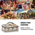 thumbnail image 7 of Iauyy Casserole Carrier for Hot Food Insulated Casserole Travel Carry Bag with Lid Food Warmer Bag for Party/Picnic, White and Brown, 7 of 7