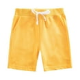 thumbnail image 4 of 2DXuixsh Boys' Shorts Beach Wear Adjustable Waist Relaxed Fit Pant Boys Girls Basketball Shorts Athletic Soccer Shorts Casual Shorts Breathable Loose Pants Yellow Size 140, 4 of 4
