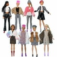 thumbnail image 1 of 8 Pcs 30cm Barbie Vêtements de Poupée Mode Chandail en Fourrure, 1 of 4