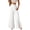 B White, variant on Womens Casual Wide Leg Pants High Waisted Button Pleated Business Work Trousers Flowy Beach Palazzo Pants