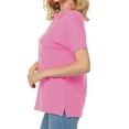 thumbnail image 6 of Basico Pink Polo Collared Shirts For Women 100% Cotton Short Sleeve Golf Polo Shirts For Women and Juniors, 6 of 6