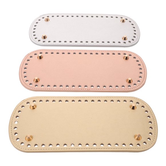 HEALEEP 3Ud Bases Para Bolsas De Crochet Con Agujeros En Colores Surtidos Para Manualidades De Bolsos