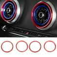 thumbnail image 5 of 4pcs Car Interior Air Vent Outlet Covr Trim Decorative Ring Aluminum Alloy Fit for Audi A1, 5 of 5