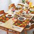 thumbnail image 3 of Fall Orange Red Maple Leaf Placemats Set Of 4 Thanksgiving Harvest Fall Autumn Durable Linen Placemats 12 X 18 Inch Fall Table Mats for Kitchen Dining Table Mats, 3 of 5