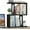 Black, variant on Small Desktop Bookshelf for Top of Desk Shelf - Mini White Table Bookcase 3-Tier Shelves Storage Book Organizer Hutch for Dorm Office College