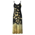 thumbnail image 5 of SMihono Robe Maxi Bohème d'Été pour Femmes Grande Taille Mode Décontractée d'Été avec Poches Sans Manches Imprimé Dentelle Col en V Robe de Plage Robe d'Été, 5 of 5
