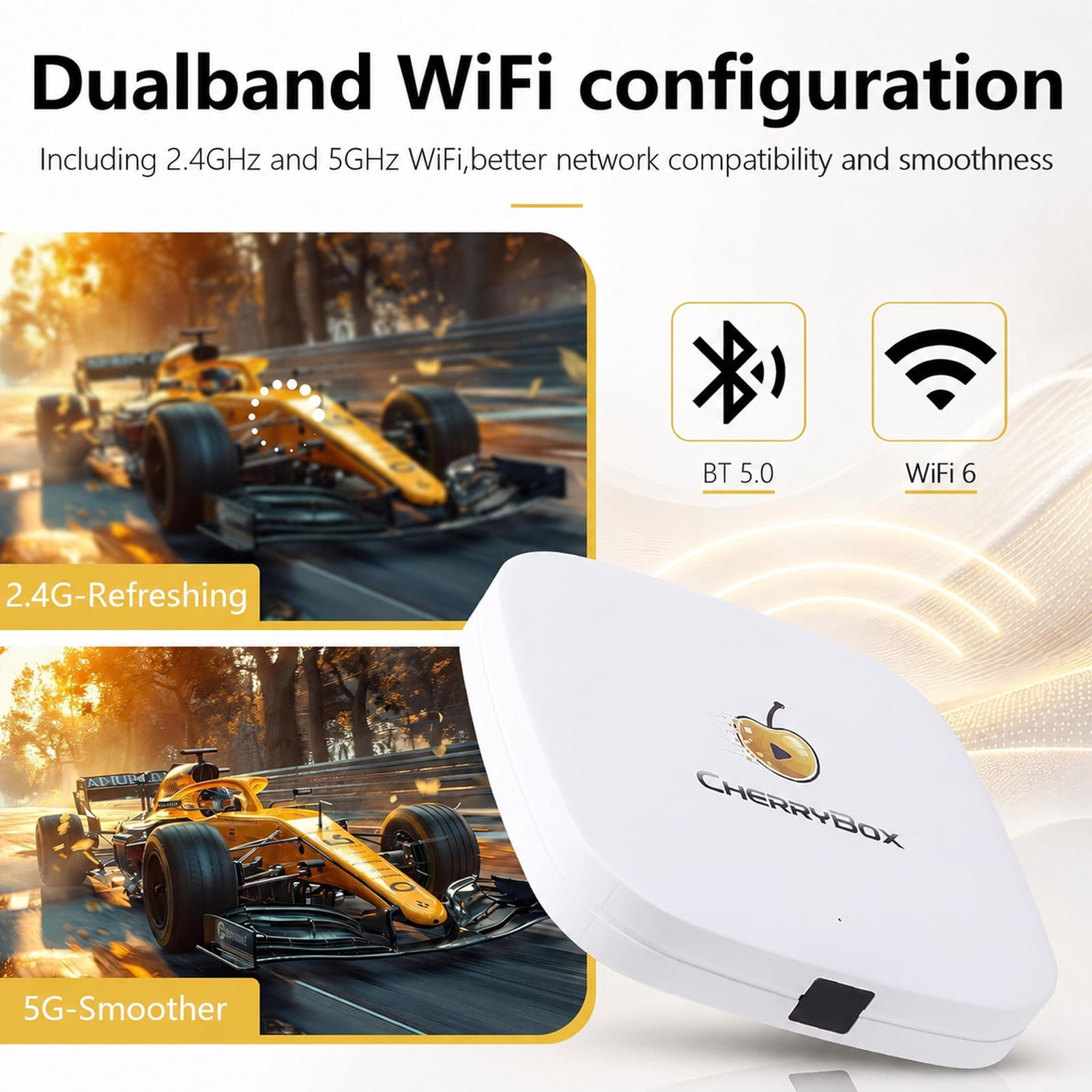 CHERRYBOX, Streaming Box 4K UHD, C6 Plus, Android 14 with Voice