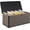 Black+Brown, variant on BarefHaven 100 Gallon Outdoor Storage Box, Resin Outdoor Storage Bench with Lockable Lid, Waterproof Deck Box for Garden Tools, Pool Accessories, Cushions