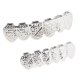 thumbnail image 1 of Tapas de parrillas de dientes de boca de Halloween con tapas suaves y con patrón tallado Plata Hugo Dientes de la boca Grills Caps, 1 of 9