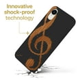 thumbnail image 3 of Wood phone case for iPhone XR compatible protective cell phone cover shockproof slim fit laser engraved Music Is The Answer design Black wood case for Men & Women by CaseYard, 3 of 7