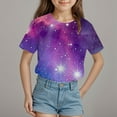 thumbnail image 2 of Godom Girls Short Sleeve T Shirts Casual Daily Shirt for Kids Girls Summer T Shirts, 2 of 4