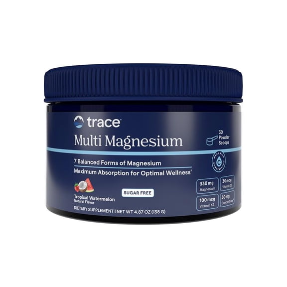 Trace Minerals Multi Magnesium Powder for Energy and Stress Support, Tropical Watermelon