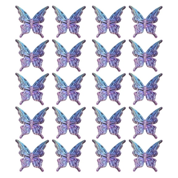 20 Pieces Butterfly Shape Beads for Handmade Accessories and Decorations Spacer Beads for Necklaces Bracelets Earrings