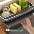 thumbnail image 2 of Kitchen Sink Organizer Rack,Expandable Self-Draining Shelf for Sponge,Faucet Storage, Soap Drainer with Design A, 2 of 6