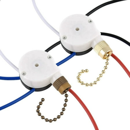 

PCFVRKA Ceiling Fan Switch Kit ZE-208S E89885 3 Speed 4 Wire Pull Chain Ceiling Fan Parts Switch Speed Control Switch