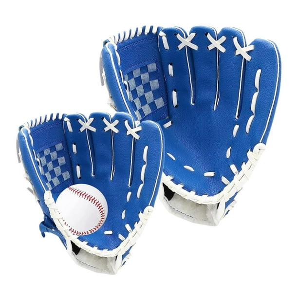 Guantes de receptor de béisbol, guantes de béisbol de lanzador de campo interior, , campo interior de patio trasero Azul Sharpla guantes de beisbol