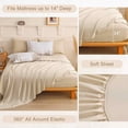 thumbnail image 4 of Comforter Set 7 Piece Ombre Beige Microfiber Bedding with Sheet Pillow Shams, 4 of 6