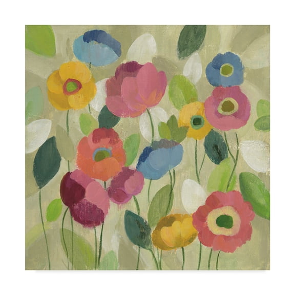 Trademark Fine Art 'Fairy Tale Flowers I' Canvas Art by Silvia Vassileva