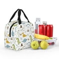 thumbnail image 4 of Gaeub Dinosaur Print Lunch Bag Lunch Box for Women Men,Reusable Insulated Lunch Bags for Adults,Leakproof Cooler Lunch Tote Bag, Large Capacity for Work Travel Picnic, 4 of 5