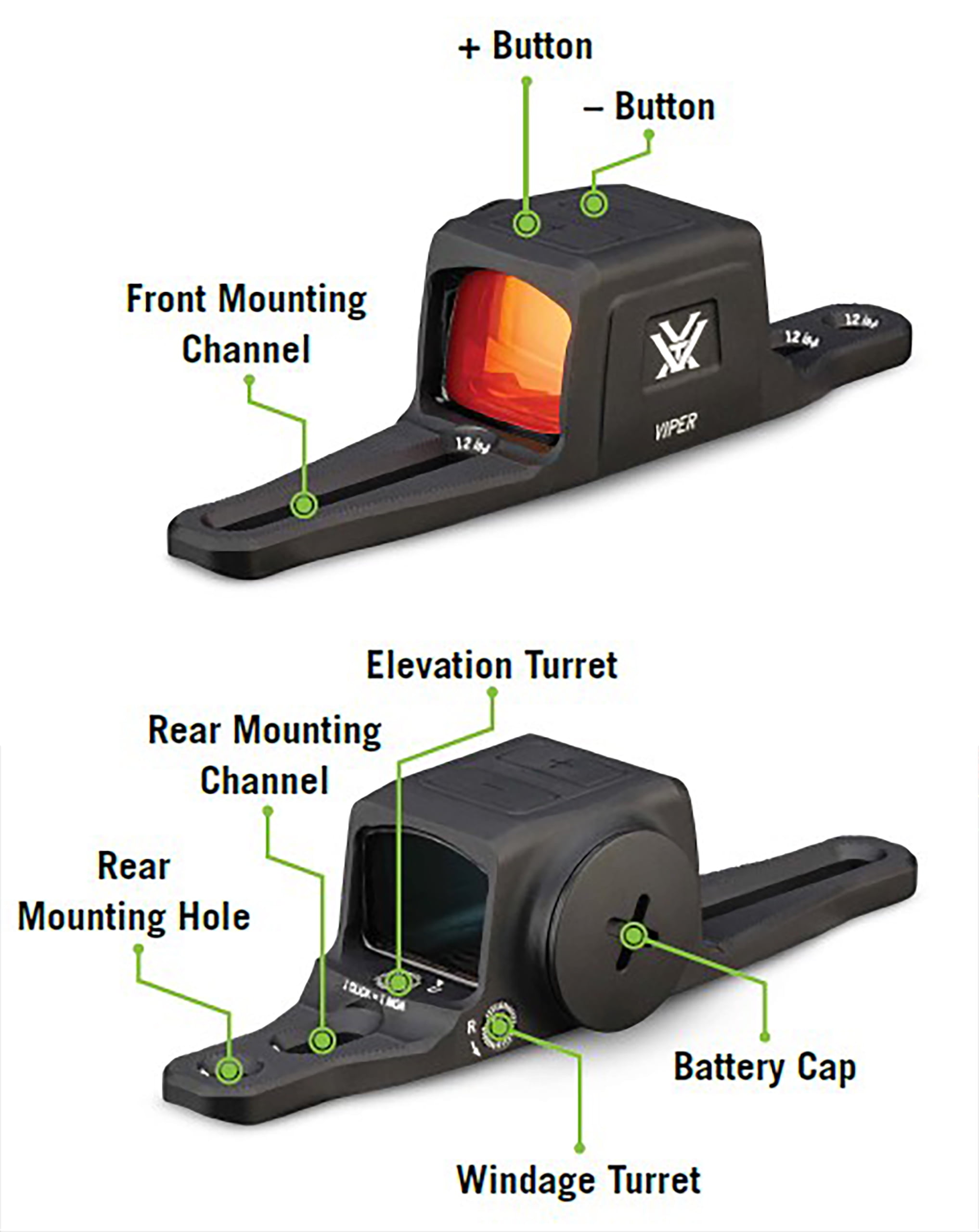 Vortex Optics Viper SG Enclosed Micro Red Dot Sights - Multi