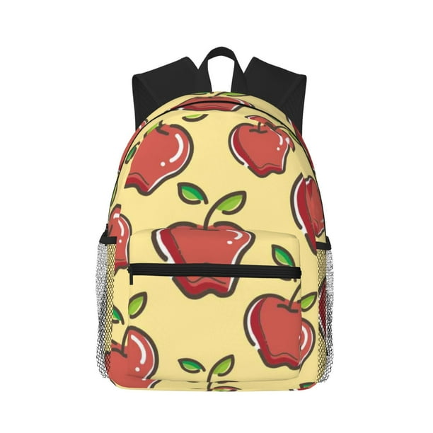 Disketp Apple Mochila Ligera Clásica con Múltiples Bolsillos, Mochila Casual para Hombre y Mujer, Ideal para Escuela, Trabajo y Viajes