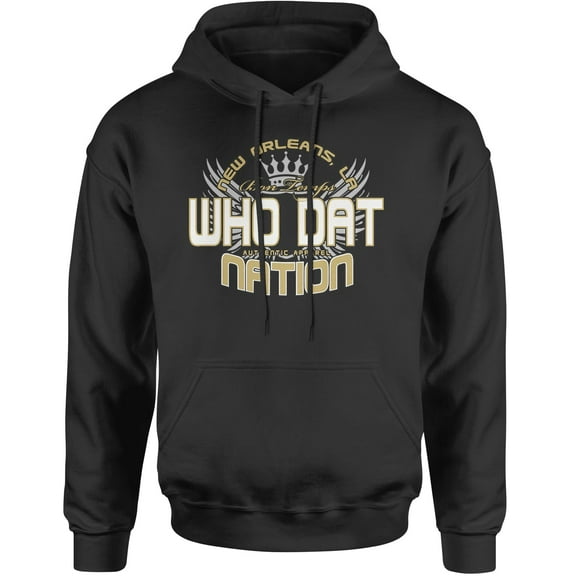 Who Dat Nation New Orleans (Color) Adult Hoodie Sweatshirt