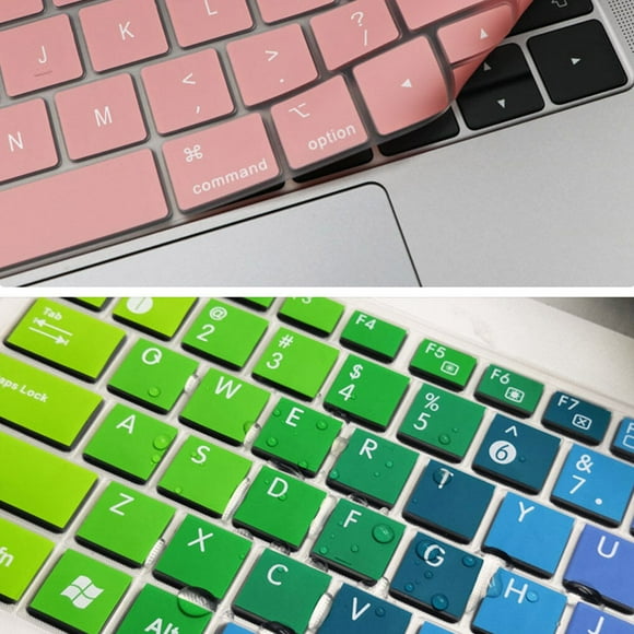 Keyboard Cover Laptop Waterproof Dustproof Keyboard Silicone Film Replacement cover keyboard for Macbook Air, Half-transparent, Blue