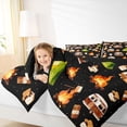 thumbnail image 3 of Erosebridal RV Trailers Camper Twin Comforter Sets,Happy Camping Bedding Set For Boys Kids,Reversible black,2pcs, 3 of 7