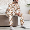 thumbnail image 7 of Uemuo Wooden Barrels With Honey Pattern 2-Piece Loungewear Set - Men’s Soft Sleepwear, Cozy Winter PJs, Comfy Sleep Set-Small, 7 of 7