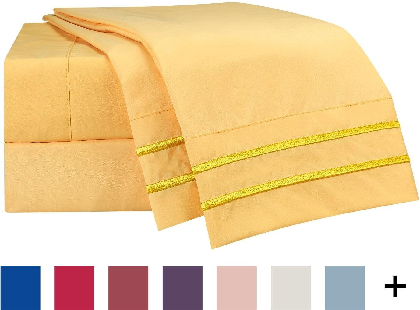 Clara Clark Supreme 1500 Collection 4pc Bed Sheet Set Queen Size