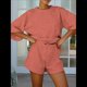 thumbnail image 5 of Conjuntos de Pijama para Mujer, Blusas Extragrandes de 3/4 y Pantalones Cortos con Cintura Elástica, Conjuntos de Estar por Casa. Rosa M, 5 of 7