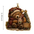 thumbnail image 3 of Zznnkj Animal Christmas Ornaments 3.93 Inch, 2D Acrylic Hanging Flat Pendants, Rustic Xmas Tree Decor for Farmhouse Home Holiday Keepsake Gift for Wildlife Lovers, 3 of 5