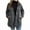 Dark Gray, variant on Women Mid-long Sweater Jacket with Pockets Crochet Knit Long Sleeve Zipper Casual Plus Size Cardigan Outerwear (XL, Gray)
