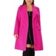 thumbnail image 1 of Abrigos de invierno de talla grande para mujer, con solapa de muesca, doble botonadura, abrigo tipo pea, 3X, rosa intenso, 1 of 6