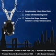 thumbnail image 2 of Gem Stone King 1.10 Ct Oval Black Sapphire 925 Sterling Silver Pendant with Chain, 2 of 6