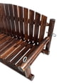 thumbnail image 4 of Innovaze 5FT Rustic Fir Wood Porch Swing, Handcrafted Outdoor Hanging Bench, Heavy-Duty 900lbs, Weather-Resistant for Patio, Garden, Yard, 4 of 12
