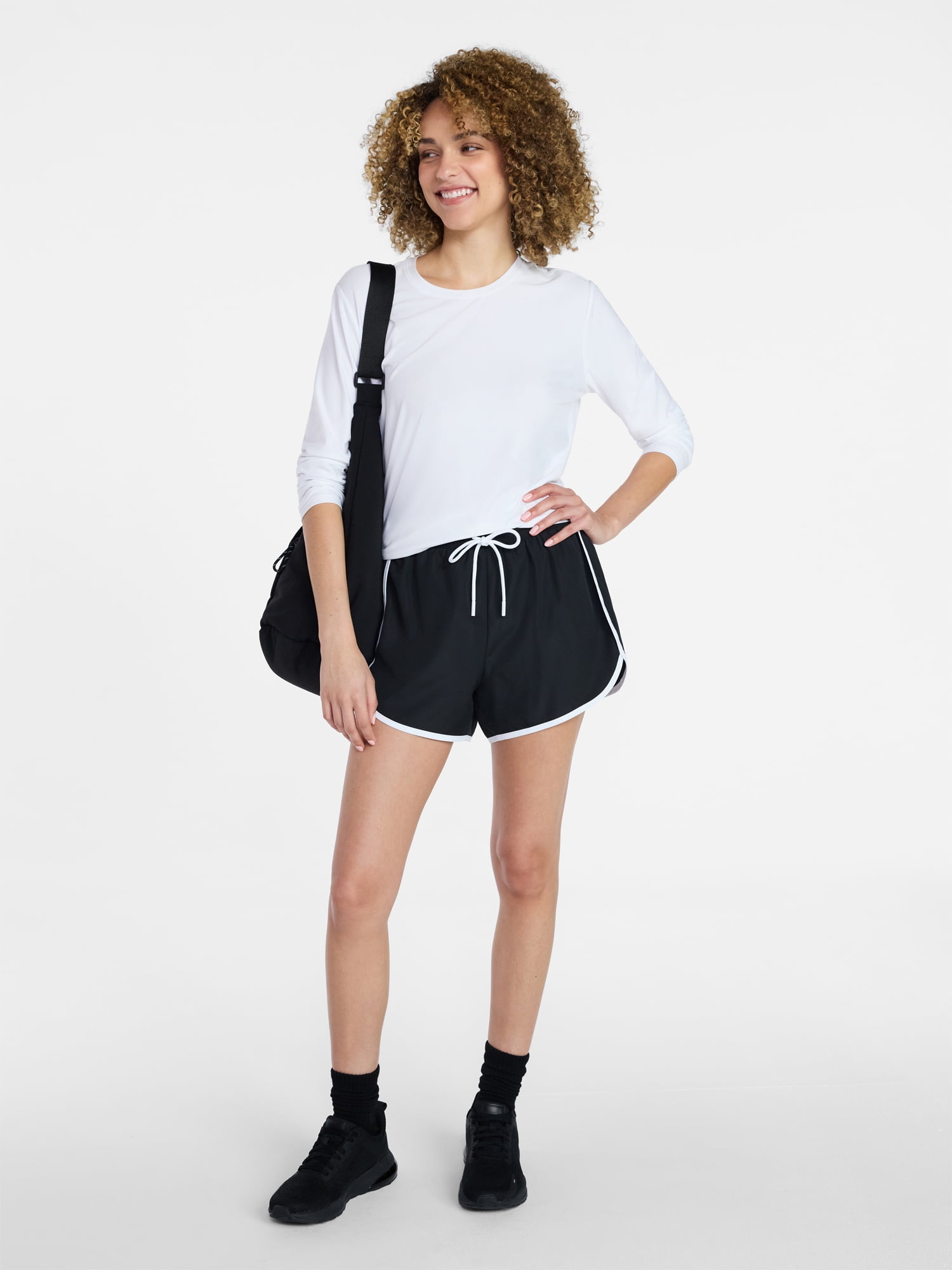 Athletic Works Women's and Women's Plus Piped Running Shorts, Sizes XS-4X