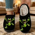 thumbnail image 4 of Frog Women Men Memory Foam Fuzzy Slippers Warm Indoor Outdoor House Shoes, 4 of 9