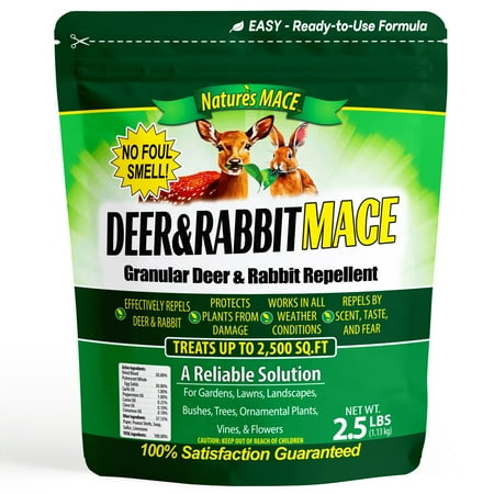 Nature s Mace Deer & Rabbit Repellent Granules 2.5lb Bag for Garden and Landscape Plants