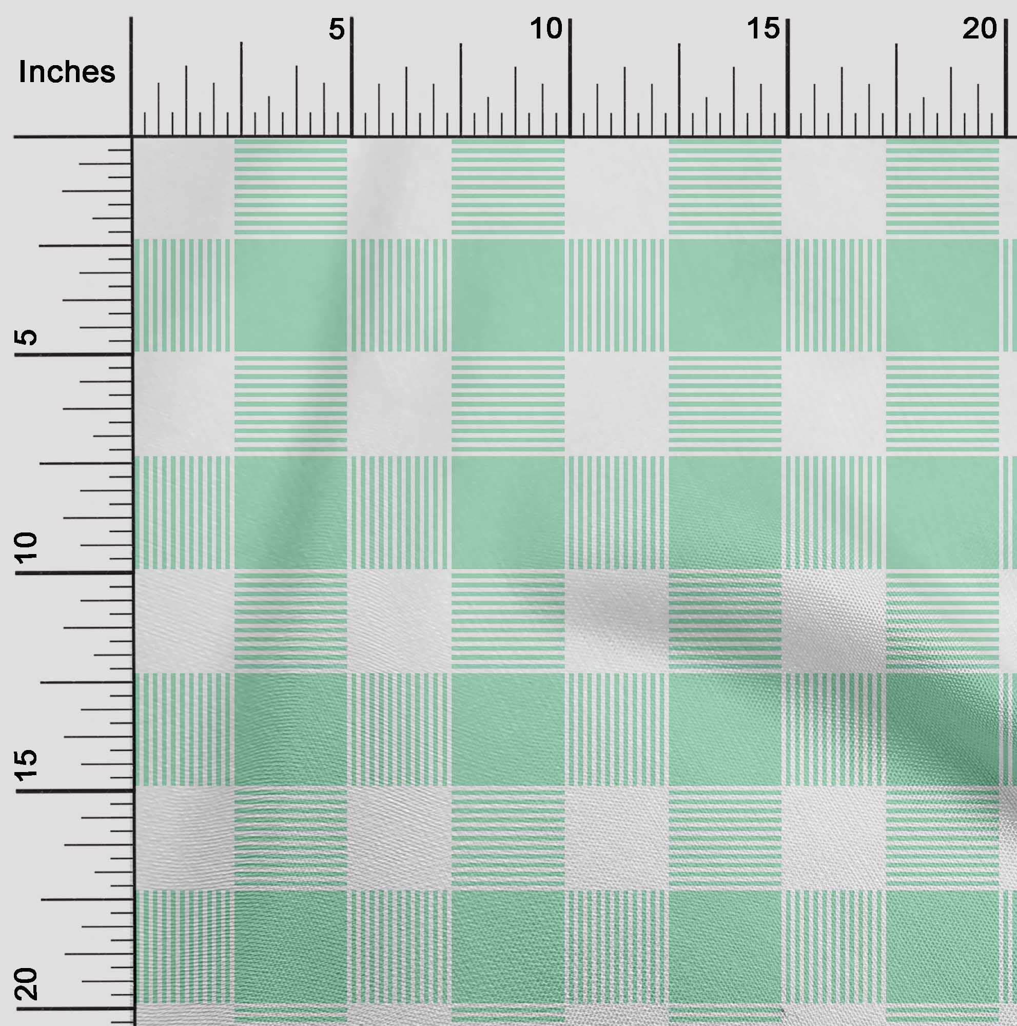 green gingham fabric Green Check Fabric / Polyester fabric 1 yard boy fabric comes with 1 free applique clothing fabric