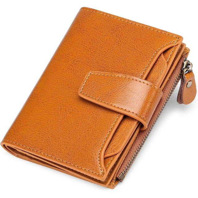GHSDFBB Small Wallet for Women Genuine Leather Bifold Compact RFID Blocking Small Womens Wallet