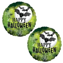 Halloween Glow Batty Balloon 2 Pack – Standard Foil Party Decoration