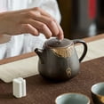 thumbnail image 4 of MasteelfCA 1Pc Japanese Style Teapot Ceramic Teapot Retro Tea Set Practical Tea Kettle, 4 of 7