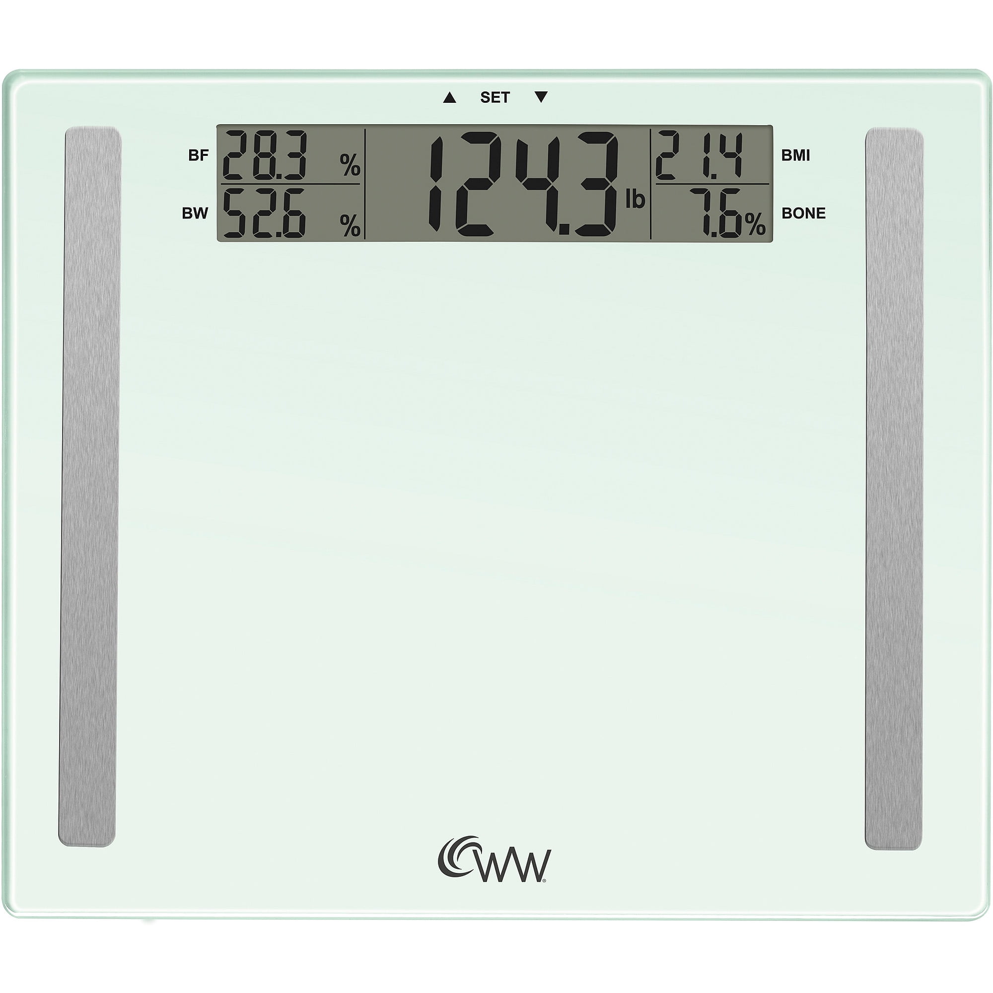 Weight Watchers By Conair 4 User Memory Glass Body Analysis Scale