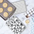thumbnail image 5 of Irregular Pattern Black and White Print Oven Mitts Pot Holders 2 pcs Heat Resistant for Kitchen Baking Grilling, 5 of 7